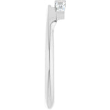 Platinum Tapered Baguette Lab-Grown Diamond Wrap-Style Ring Enhancer - view 6