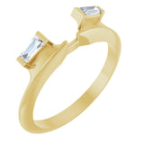 14K Gold Tapered Baguette Lab-Grown Diamond Wrap-Style Ring Enhancer - Yellow Gold