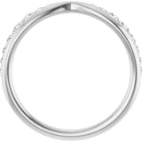 Platinum Round Lab-Grown Diamond Pinched Contour Band - view 2
