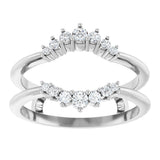 Platinum Round Natural Diamond Ring Guard – 2.2-3.5mm Stones - view 3