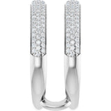Platinum Round Natural Diamond Pavé-Style Ring Guard - view 4
