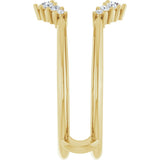 14K Gold Round Lab-Grown Diamond Ring Guard – 2.2-3.5mm Stones - Yellow Gold - view 4