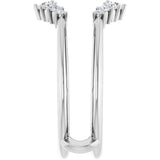 Platinum Round Lab-Grown Diamond Ring Guard – 2.2-3.5mm Stones - view 4