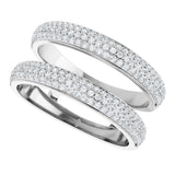 Platinum Round Natural Diamond Pavé-Style Ring Guard - view 5