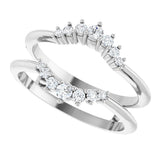 Platinum Round Lab-Grown Diamond Ring Guard – 2.2-3.5mm Stones - view 5