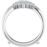 Platinum Round Lab-Grown Diamond Ring Guard – 2.2-3.5mm Stones - view 2