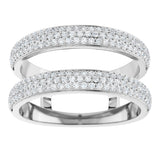 Platinum Round Natural Diamond Pavé-Style Ring Guard - view 3