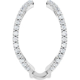 Platinum Round Natural Diamond Ring Guard – 1.4mm Stones - view 4