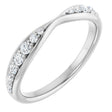 Platinum Round Lab-Grown Diamond Pinched Contour Band