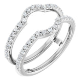 Platinum Natural Diamond Ring Guard