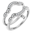 Platinum Round Natural Diamond Vintage-Inspired Ring Guard