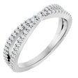 Platinum Round Natural Diamond Contour Band – 1.5mm Stones