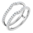 Platinum Natural Diamond Ring Guard