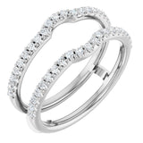 Platinum Natural Diamond Ring Guard