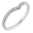 Platinum Round Lab-Grown Diamond V Contour Band
