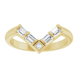 14K Gold Square Lab-Grown Diamond Contour Band – 1.5x1.5mm - Yellow Gold - view 3
