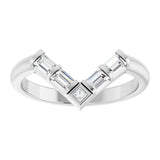 Platinum Natural Diamond Contour Band II - view 3