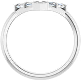 Platinum Natural Diamond Contour Band II - view 2
