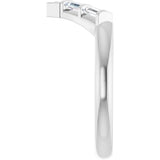Platinum Natural Diamond Contour Band II - view 4