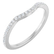 Platinum Round Natural Diamond French-Set Contour Band