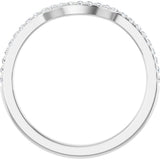 Platinum Round Natural Diamond French-Set Contour Band - view 2