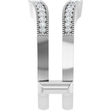 Platinum Round Natural Diamond Milgrain Edge Ring Guard - view 4
