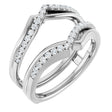 Platinum Round Natural Diamond Ring Guard – 1/4 CTW