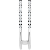 Platinum Round Natural Diamond French-Set Cathedral-Style Ring Guard - view 4