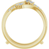 14K Gold Marquise Lab-Grown Diamond Ring Guard - Yellow Gold - view 2