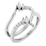 Platinum Marquise Lab-Grown Diamond Ring Guard