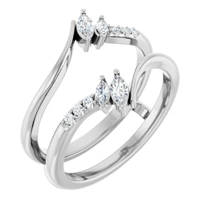 Platinum Marquise Lab-Grown Diamond Ring Guard