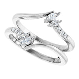 Platinum Marquise Lab-Grown Diamond Ring Guard - view 5