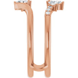 14K Gold Natural Diamond Ring Guard II - Rose Gold - view 4