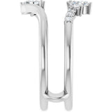 Platinum Marquise Lab-Grown Diamond Ring Guard - view 4
