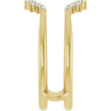 14K Gold Round Natural Diamond Ring Guard III - Yellow Gold - view 4