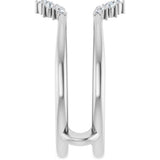 Platinum Round Lab-Grown Diamond Ring Guard – 1.1mm Stones - view 4