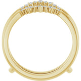 14K Gold Round Natural Diamond Ring Guard III - Yellow Gold - view 2
