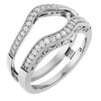 Platinum Round Natural Diamond Ring Guard IX