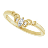 14K Gold Marquise Lab-Grown Diamond Sculptural Contour Band - Yellow Gold - view 5