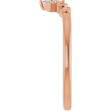14K Gold Marquise Lab-Grown Diamond Sculptural Contour Band - Rose Gold - view 4