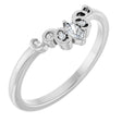 Platinum Marquise Natural Diamond Sculptural Contour Band