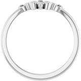 Platinum Marquise Lab-Grown Diamond Sculptural Contour Band - view 2