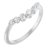 Platinum Round Natural Diamond Contour Band – 1.5-2.5mm Stones