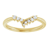 14K Gold Round Lab-Grown Diamond Contour Band – 1.2mm Stones - Yellow Gold - view 3