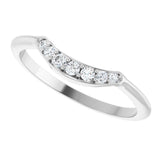Platinum Round Lab-Grown Diamond Contour Band – 1.8-2.2mm Stones - view 5