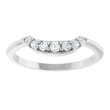 Platinum Round Natural Diamond Contour Band – 1.8-2.2mm Stones - view 3
