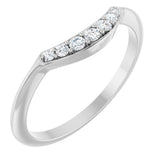 Platinum Round Lab-Grown Diamond Contour Band – 1.8-2.2mm Stones