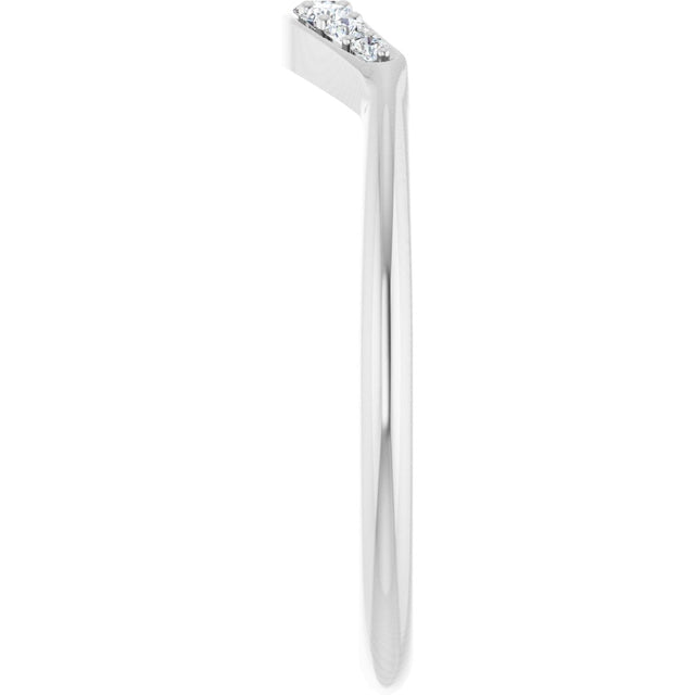 Platinum Round Lab-Grown Diamond Contour Band – 1.8-2.2mm Stones - view 4