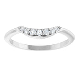 Platinum Round Lab-Grown Diamond Contour Band – 1.8-2.2mm Stones - view 3
