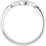 Platinum Round Lab-Grown Diamond Contour Band – 1.8-2.2mm Stones - view 2